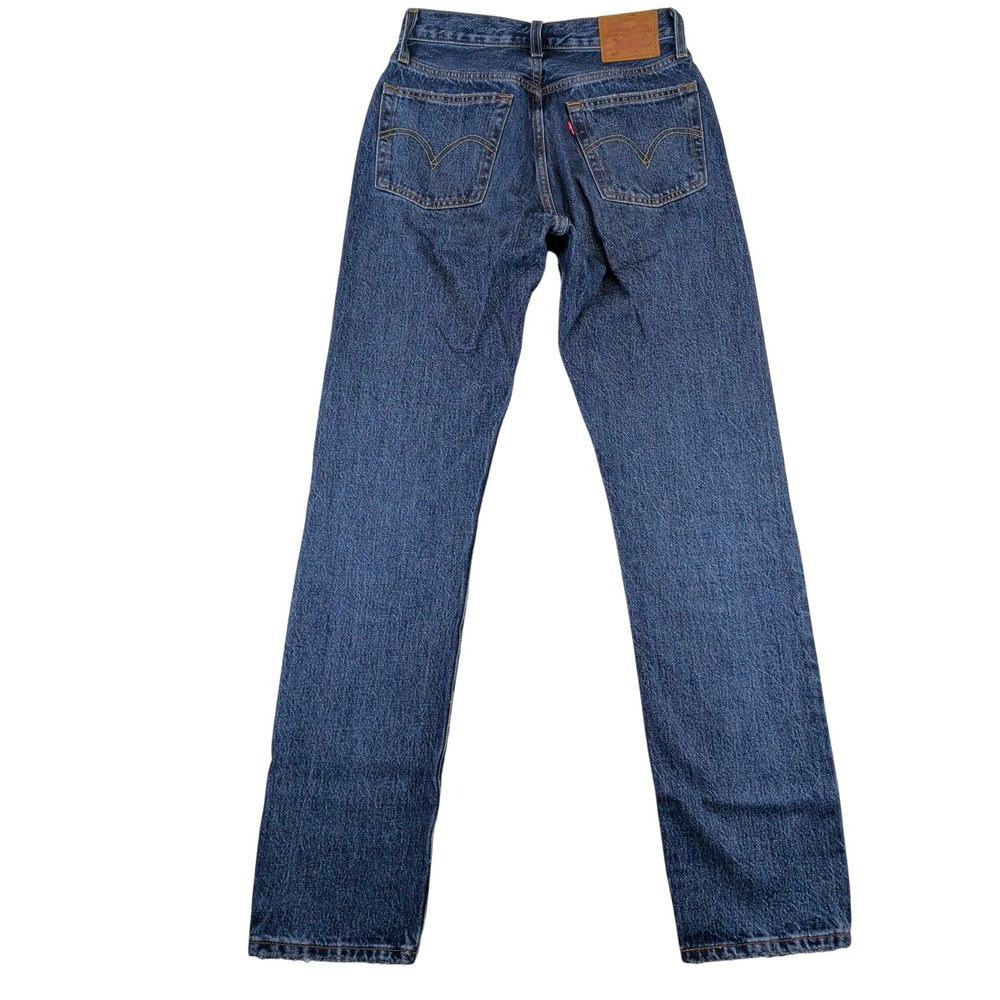 Levis Premium 501 Original Straight Leg Jeans Med Wash W25 L32 Rigid 100% Cotton - Picture 2 of 10